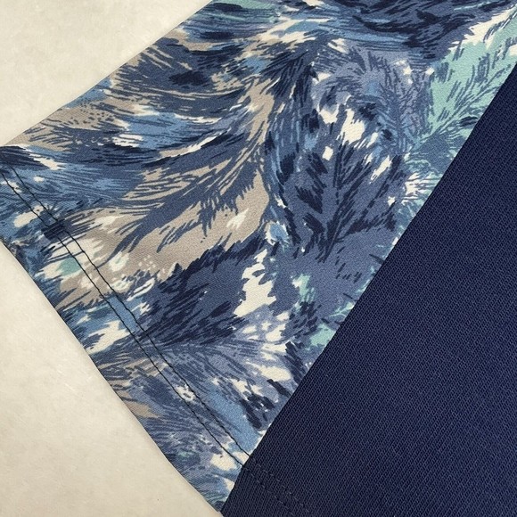 GILLI Oversized Top Women's Size Small 3/4 Sleeve Round Neck Blue Made in USA - Picture 4 of 9